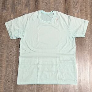 Lululemon Men's Light Green Blue T-Shirt